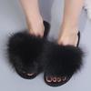 Fashion Women's Fashion Fluffy Faux Fur Slippers Winter Warm Comfortable House Slippers for Women Solid Color Soft Plush Indoor Slides