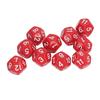 40Pcs 12 Sided Dice Set Polyhedral Dice for Family Party Board Game Pub Club Game Red