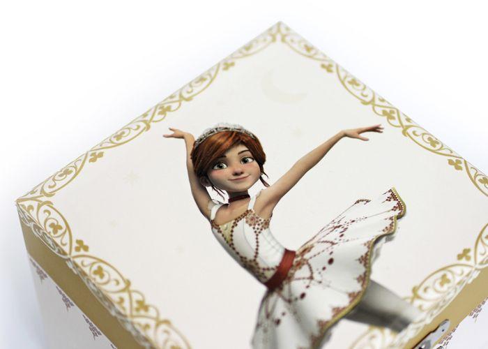 Coffret à Bijoux Musical - Gaumont - Ballerina - Rose - Bois - 13x10x10 cm