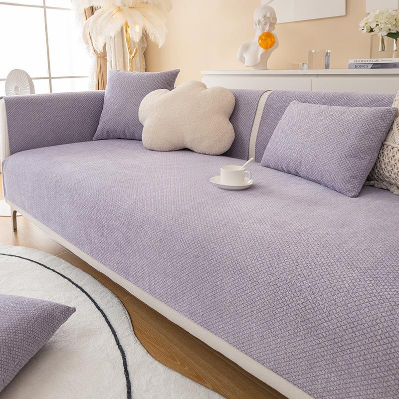 

Подушка для дивана из синели, современная простая подушка с защитой от царапин, универсальное нескользящее высококачественное полотенце для спинки дивана Four Seasons 70*70cm