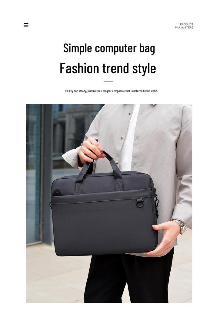 Large Capacity Fashionable Business Laptop and Document Shoulder Bag