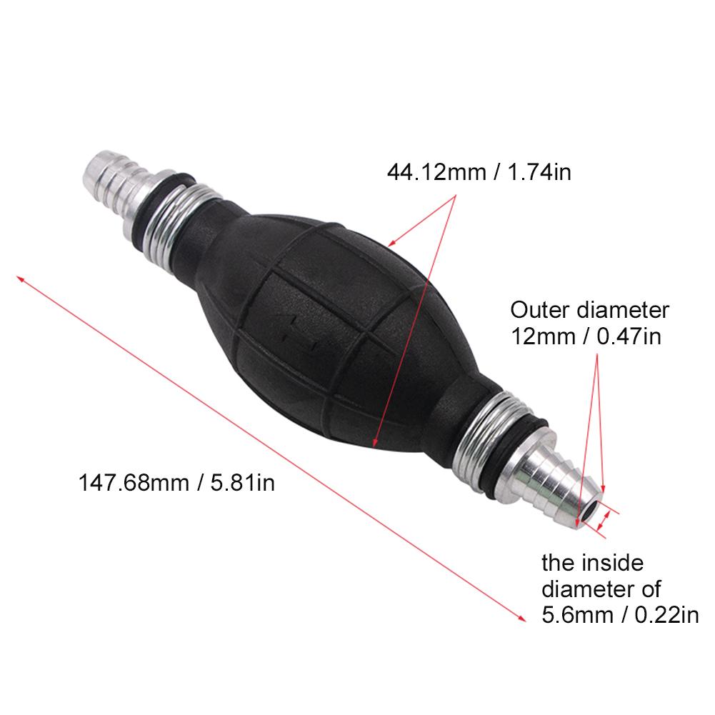 6/8/10/12mm Universal Fuel Pump Rubber Manual Liquid Oil Transfer Pump Petrol Diesel Hand Primer Bulb for Car Marine Outboard