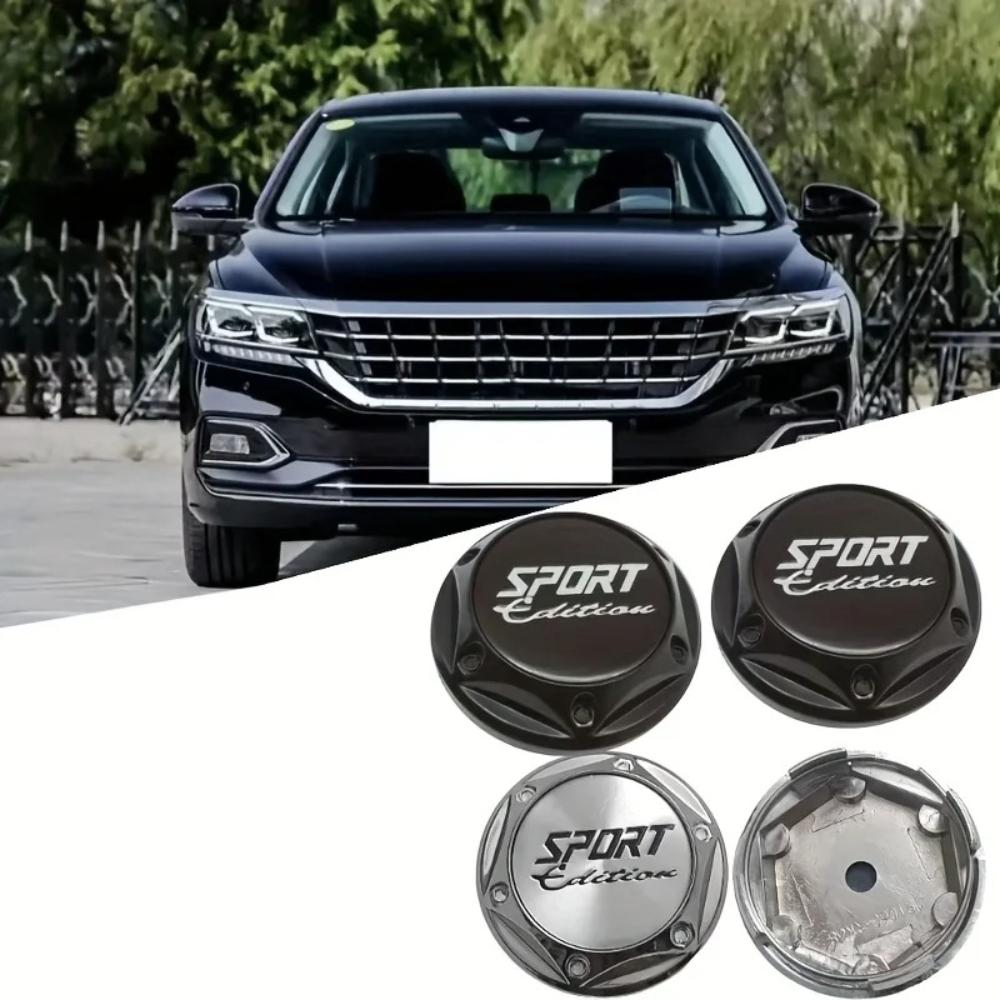 4pcs Wheel Hub Center Caps 65mm Diameter Durable Car Tire Center Badge Covers for All Vehicle Models Vehicle Modification