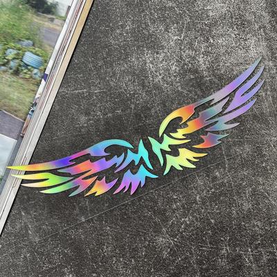 DIY Andělská křídla Reflexní Samolepky na auto Dekorace Moto Helma Motocykl Karoserie Čelní sklo Obtisky na palivovou nádrž Příslušenství