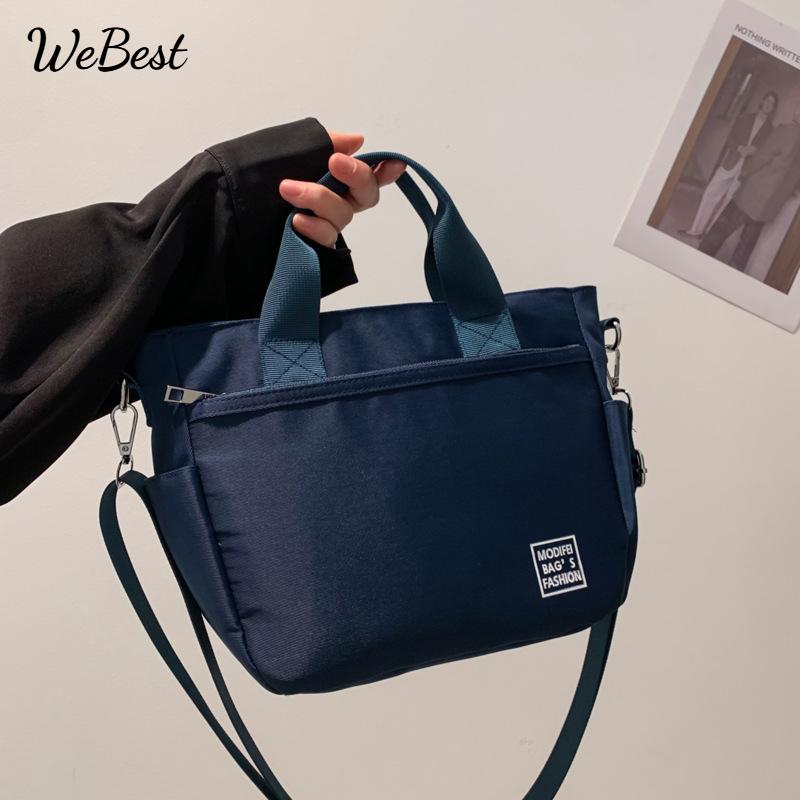 

Nylon Multi Pocket Large Capacity Tote Bag чорний
