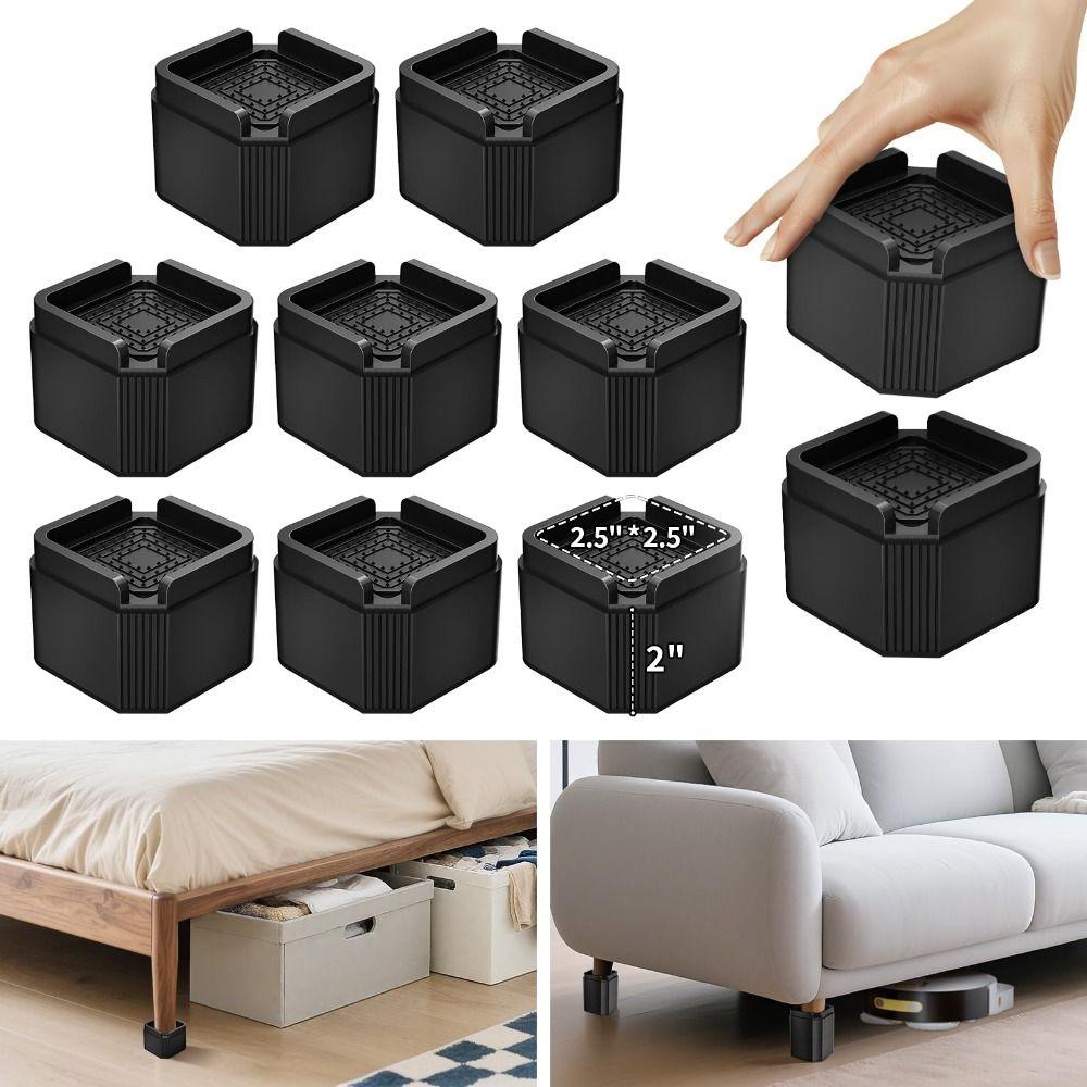 4Pcs Stackale Feet Leg Base Mat Adjustable Furniture Risers  Furniture Stability Accessories