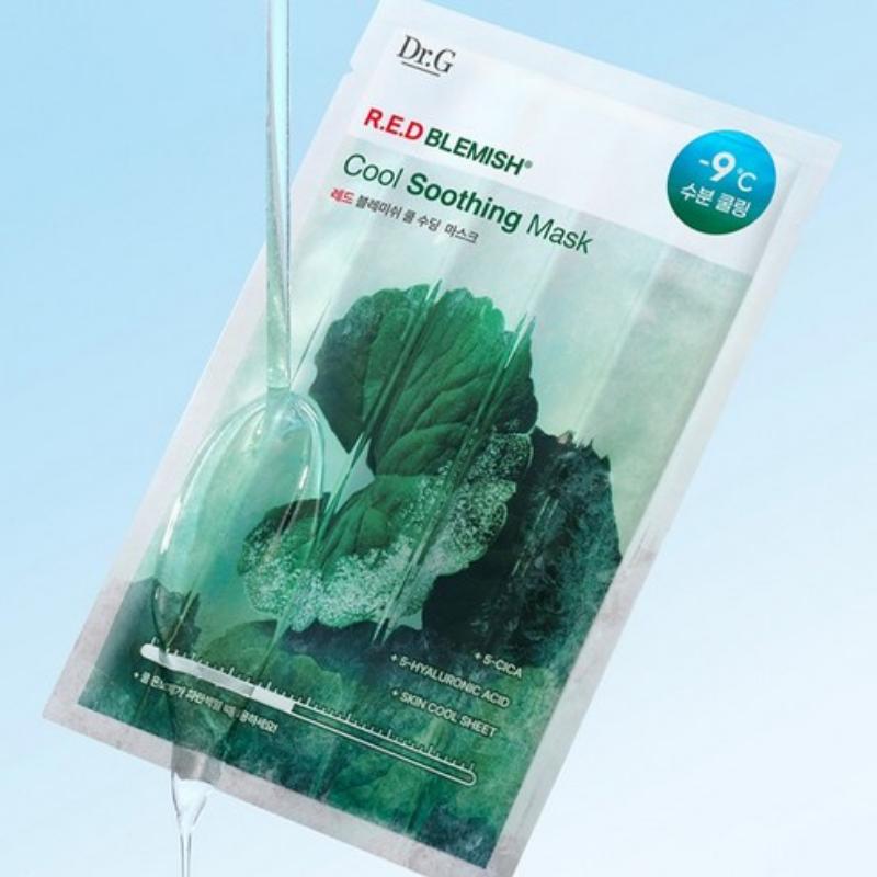 Dr.G Red Blemish Cool Soothing Mask 30g*10 Sheets (1 Pack)