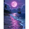 Painting By Numbers Fantasy Night Ocean Landscape HandPainted DIY Oil Painting Drawing On Canvas Unique Gift Home Decoration