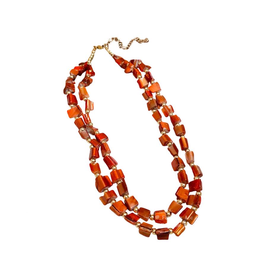 Bohemian Chic Double-Layer Shell Necklace: Retro and Unique High-End Jewelry
