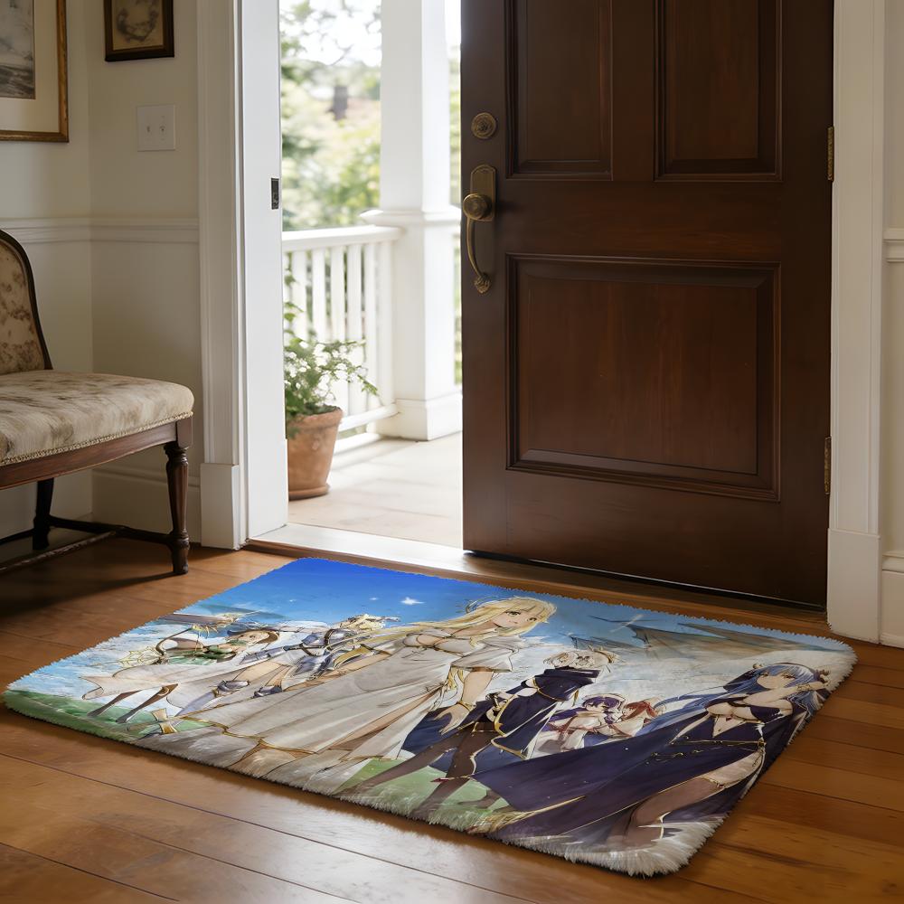 AAzur Lane Floor Mat Soft Flannel Absorbent Mat Non-Slip Rug Home Bedroom Bathroom
