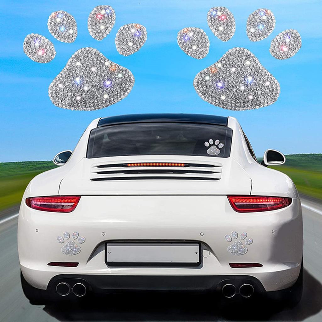 Shimmering Rhinestone Butterfly Car Sticker Sparkling Crystal Decal for Bumper Window Laptop& DIY Auto Accessories