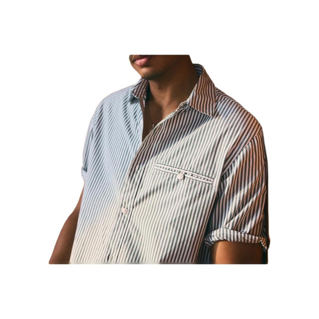 Levis Casual Comfortable Striped Button Short Sleeve Shirt Men shirts 003NV-0001