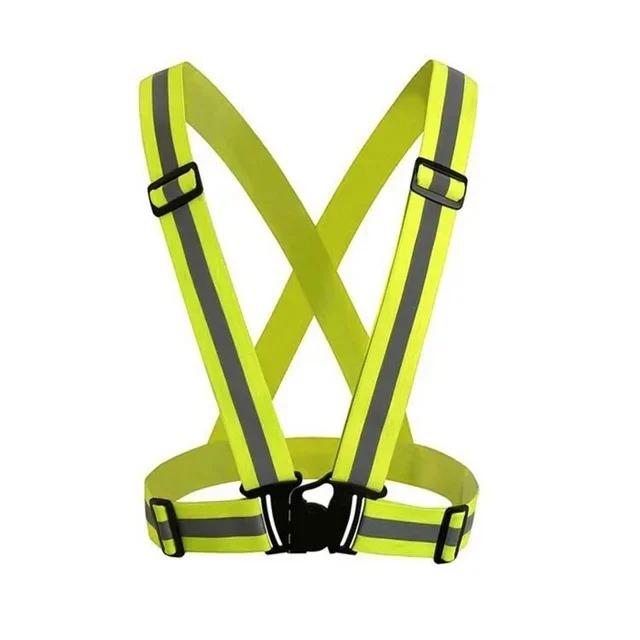 Car Reflective Clothing for Safety Traffic Safety Vest Yellow Visibility High Visibility Outdoor For Running Cycling Sports Vest