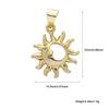 Trendy Sun Pendant Copper Gold-Plated Drip Oil DIY Jewelry: Necklace, Bracelet, Earring Accessories for Women
