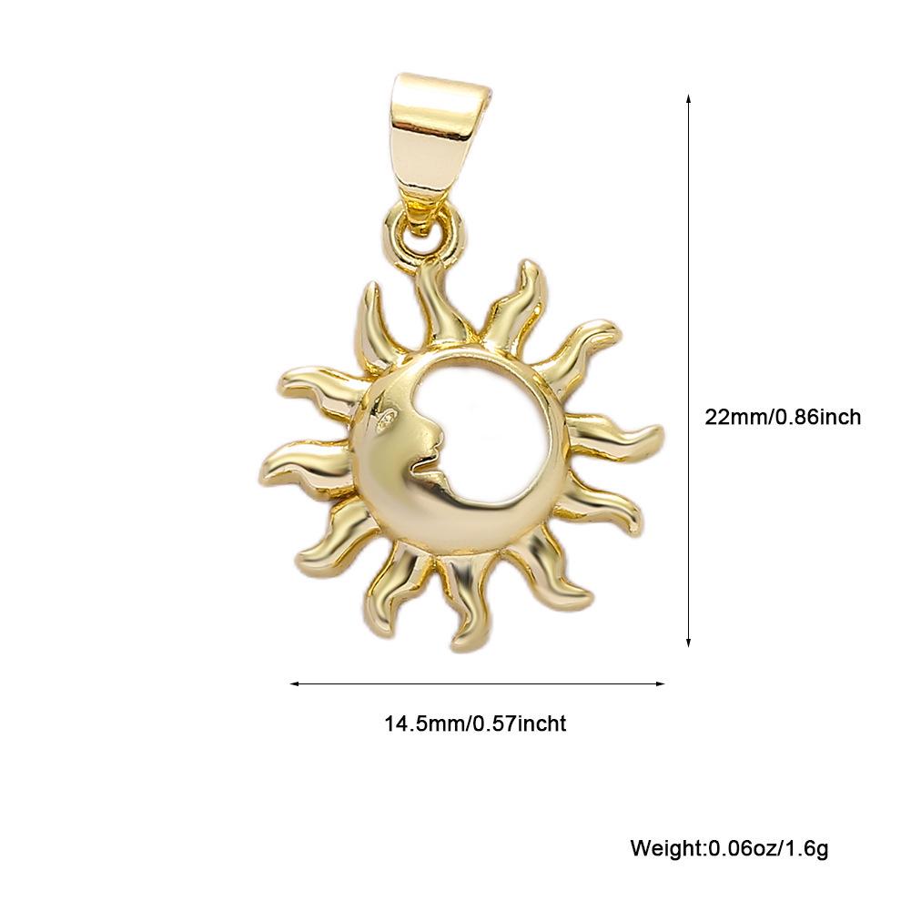 

Модний кулон Сонце Мідний Золотистий Крапельна Емаль DIY Прикраси: Аксесуари: Намисто, Браслет, Сережки для жінок