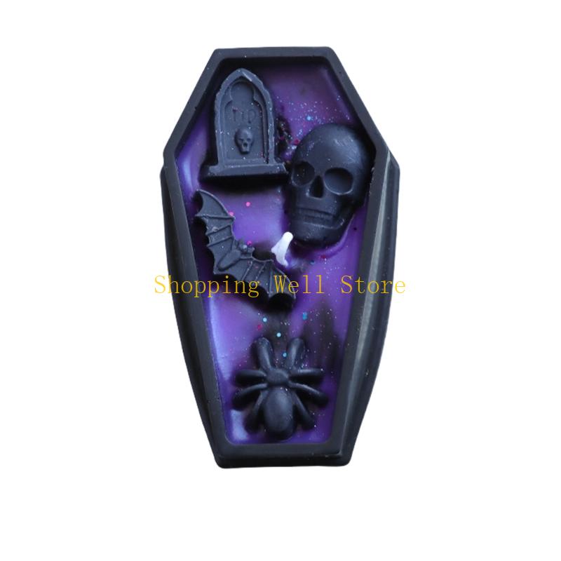 

KX4B Scary Tombstone Coffin Decoration Multiuse Scented Plant Design