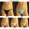 Men's Sexy Ice Silk Underwear Briefs G String Low Rise Thong Lingerie