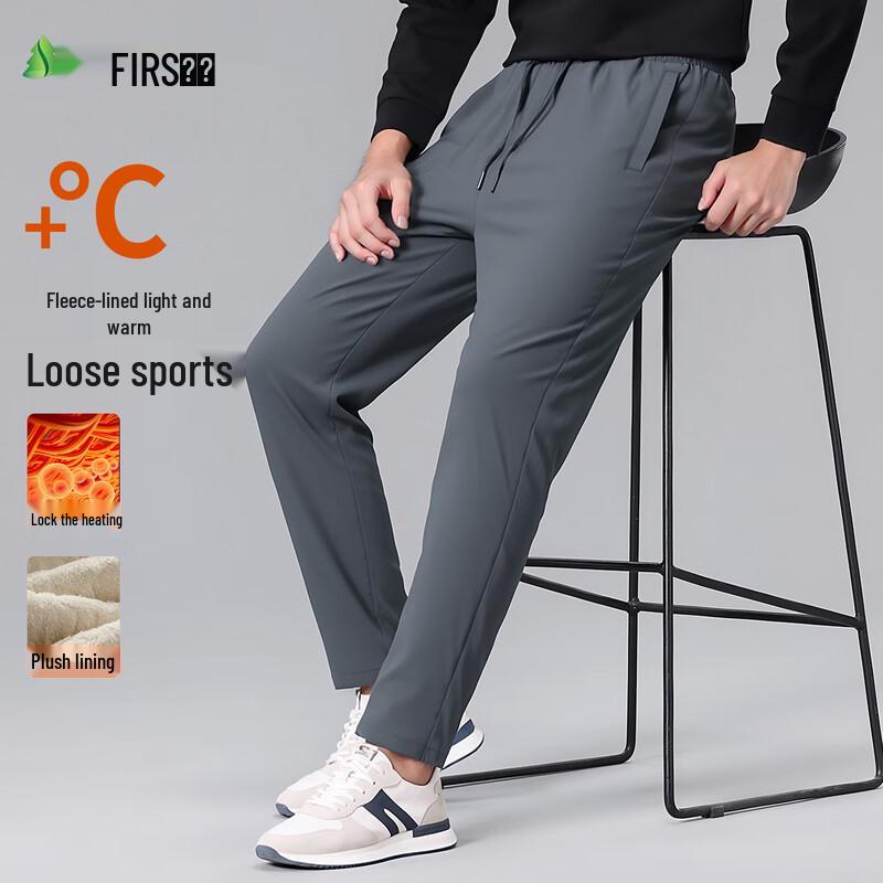 

FIRS Men s Fleece-Lined Straight-Leg Casual Pants 3XL