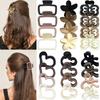4PCS Medium Frosted Grab Clip Premium Geometric Hairpin Female Back of Head Clip Hairpin Headgear Hair Accessories