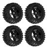 4Pcs RC Wheels And Tires Set 82mm Front and Rear with Interlaced Pattern for WLToys 144001 1 14 RC Off Road Car