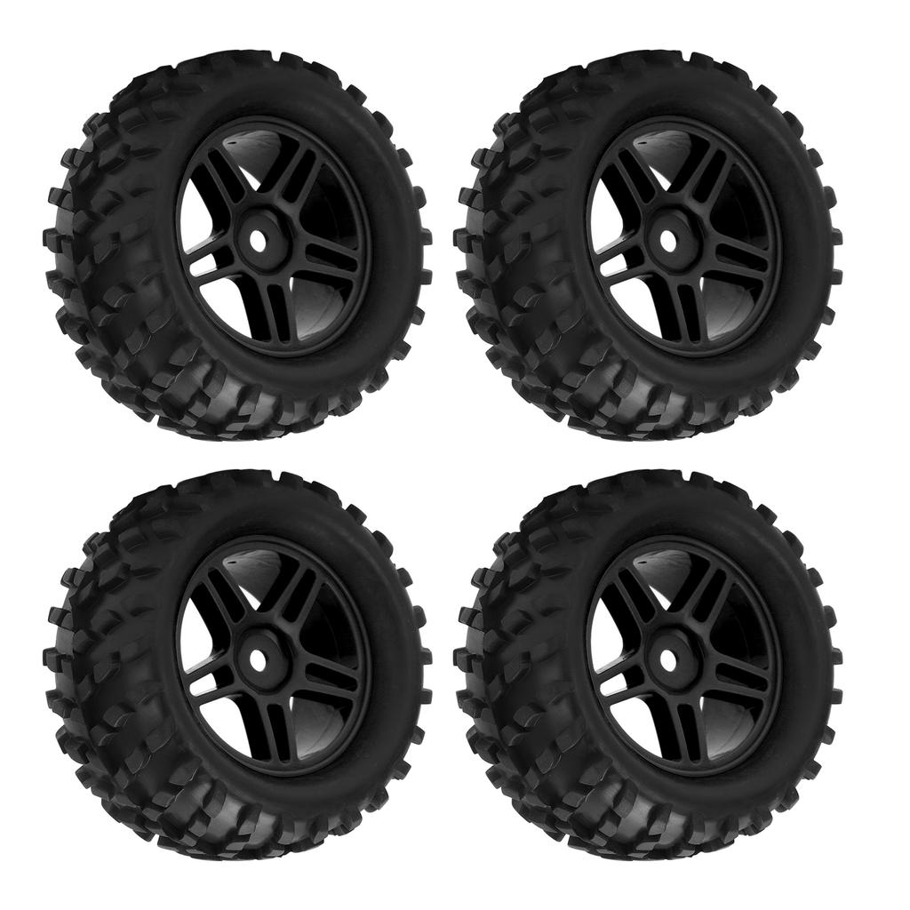 4Pcs RC Wheels And Tires Set 82mm Front and Rear with Interlaced Pattern for WLToys 144001 1 14 RC Off Road Car