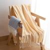 With Tassel Sports Bath Towel Polyester-cotton Swimming Towel Simple Travel Blanket  Spa