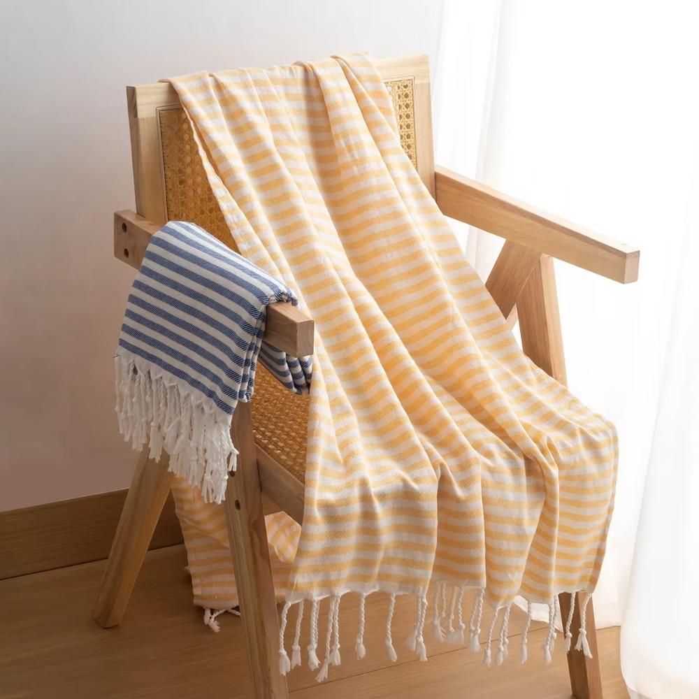 With Tassel Sports Bath Towel Polyester-cotton Swimming Towel Simple Travel Blanket  Spa