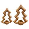 Decorative Table Centerpieces 2Pcs 3D Printed Christmas Tree Candle Holder, Hollow Candlestick Stand for PLA Holiday Decor, Minimalist Holder Festive