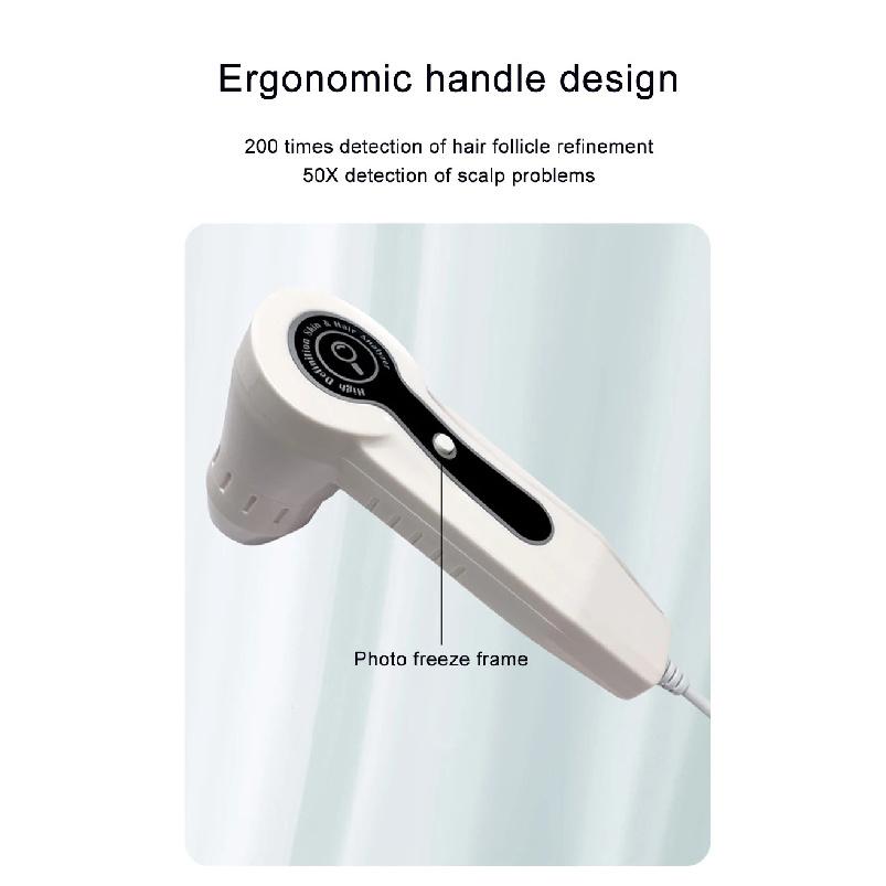 10 Inch LCD Scalp Detector Digital Hair Skin Analyzer Microscope for Hair Follicle Testing and Skin Analysis Magnifier 50/200X