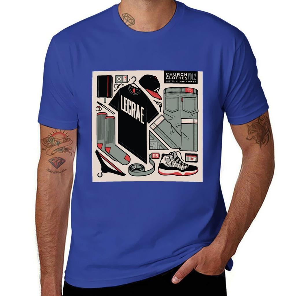 LeCrae Church Clothes Volume 2 T-Shirt Funnys Plus Size Tops Tees Tshirts for Men