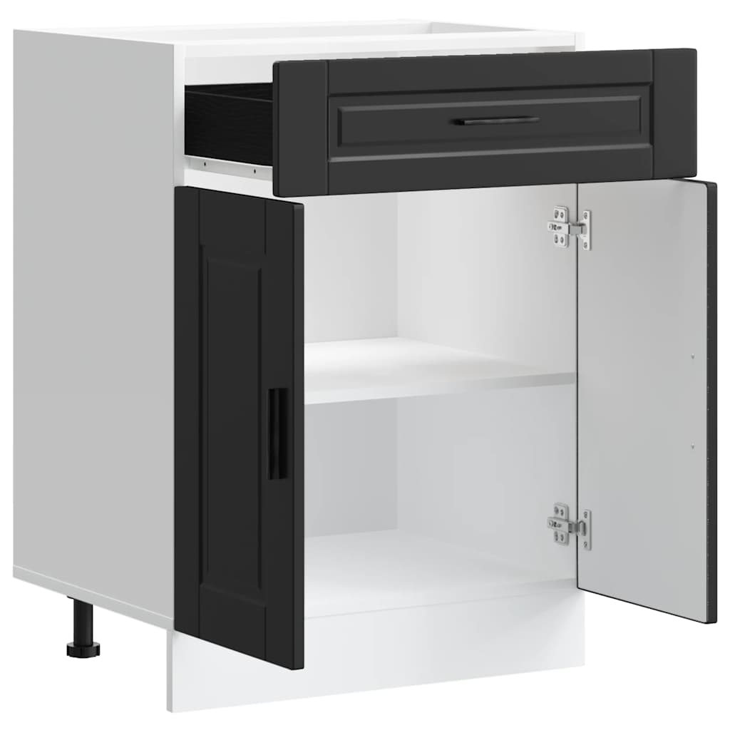 Vidaxl Base Kitchen Cabinet, Porto, Black, Wood-based Material