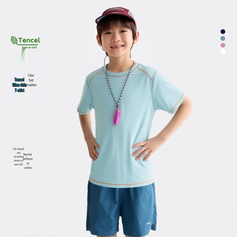 Gulu Diary Kids Tencel Short Sleeve Breathable Top 140