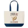 Tote Bag - PLANETEE - I Can't Astronomy - Blue - Cotton 40 X 45 Cm - Made In France