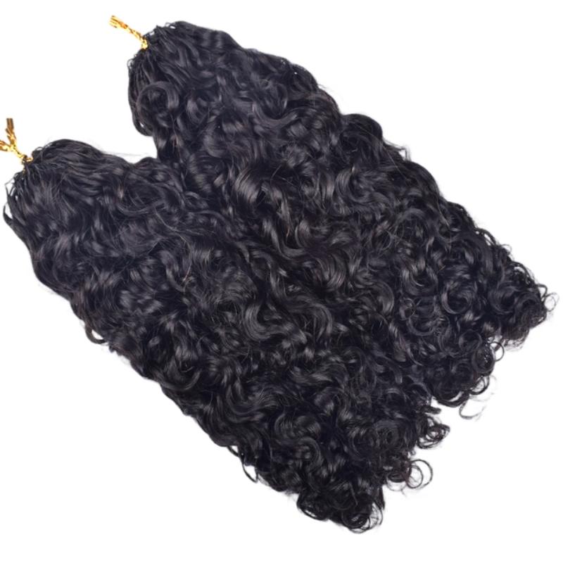 Water Wave Bone Straight Machine Double Weft Remy Grade Vietnam Hair Natural Black Double Drawn Handmade Braided Wig Bleached