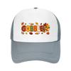 Playful Gobble Turkey Lettering Desi Mesh Baseball Cap Casual Hat Outdoor  For Womens Unisex FeUnisex