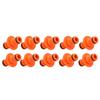 10Pcs ABS Plastic Hose Connector Orange 2‑Way Hose Nipple Durable Irrigation Supplies  Backyard Use