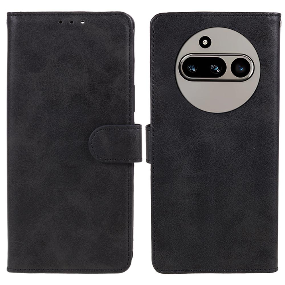 For Nothing Phone (3a) Case PU Leather Wallet Protective Phone Cover Calf Texture