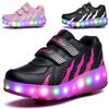 Classic Appeal Led Sneakers For Kids Light Up Roller Skate Shoes And 2 Wheels Unisex
