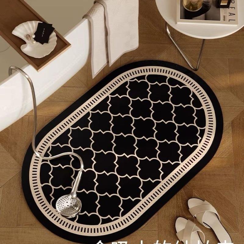 

Bathroom floor mat Soft diatom mud Water-absorbing quick-drying non-slip mat Light luxury 40X60cm 15.7X23.6in