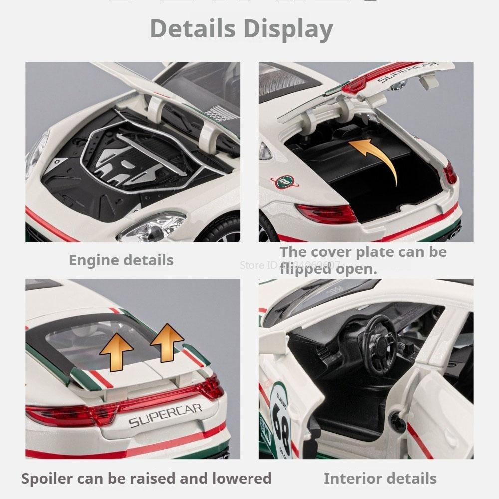 1:32 Scale Panamera Macan Model Car Toy Sound Light Doors Opened Alloy Diecast Sports Cars Models Home Decor Decoration