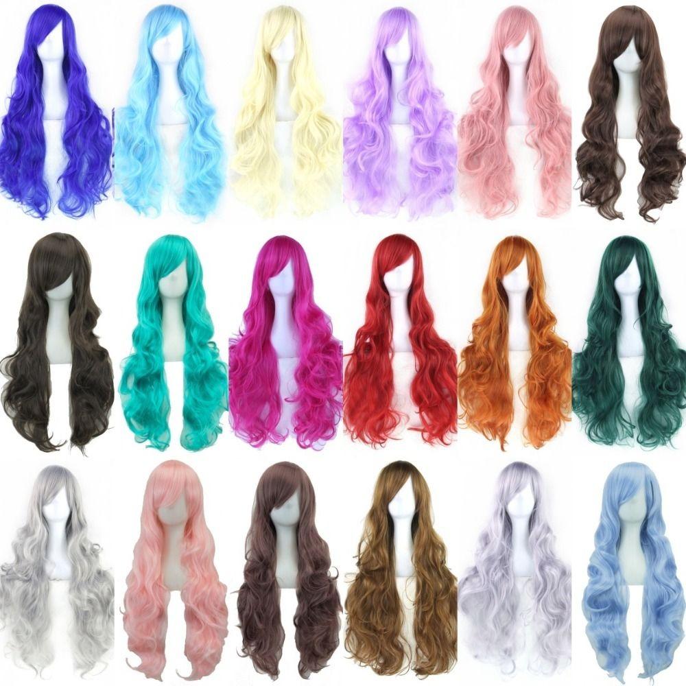 Peluca de Pelo Sintético Largo en Capas Resistente al Calor para Cosplay de Anime Halloween para Mujeres