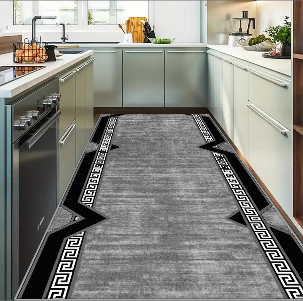 Modern Kitchen Non-slip Long Runner Rugs Decoration Home Living Room Bedroom Corridor Carpet Stairs Entryway Floor Mat Washable