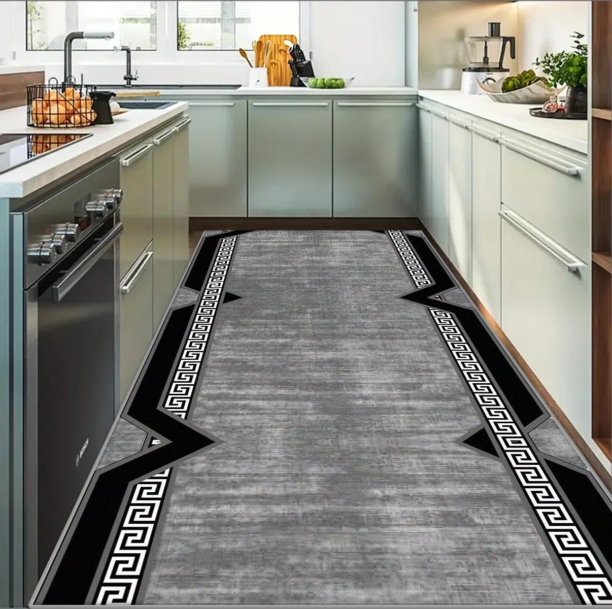 

Сучасні Кухонні Нековзкі Довгі Доріжки Килими Декор Дім Вітальня Спальня Коридор Килим Сходи Вхідний Килимок для Підлоги Можна Прати 100*300cm