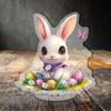 Acrylic Standee Cute Bunny Easter Home Decoration 2D Flat Easter Ornament