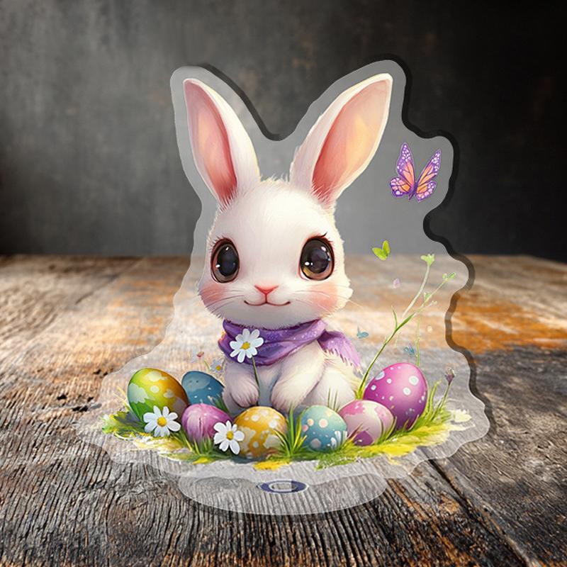 Acrylic Standee Cute Bunny Easter Home Decoration 2D Flat Easter Ornament