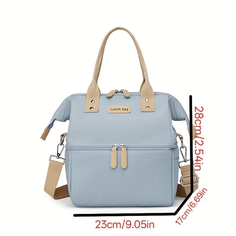 Stylish Large Capacity Insulated Lunch Bag, Casual Fashion Storage Pouch, Keeps Warm and Cold, Suitable for Work, Camping, Non Food Contact