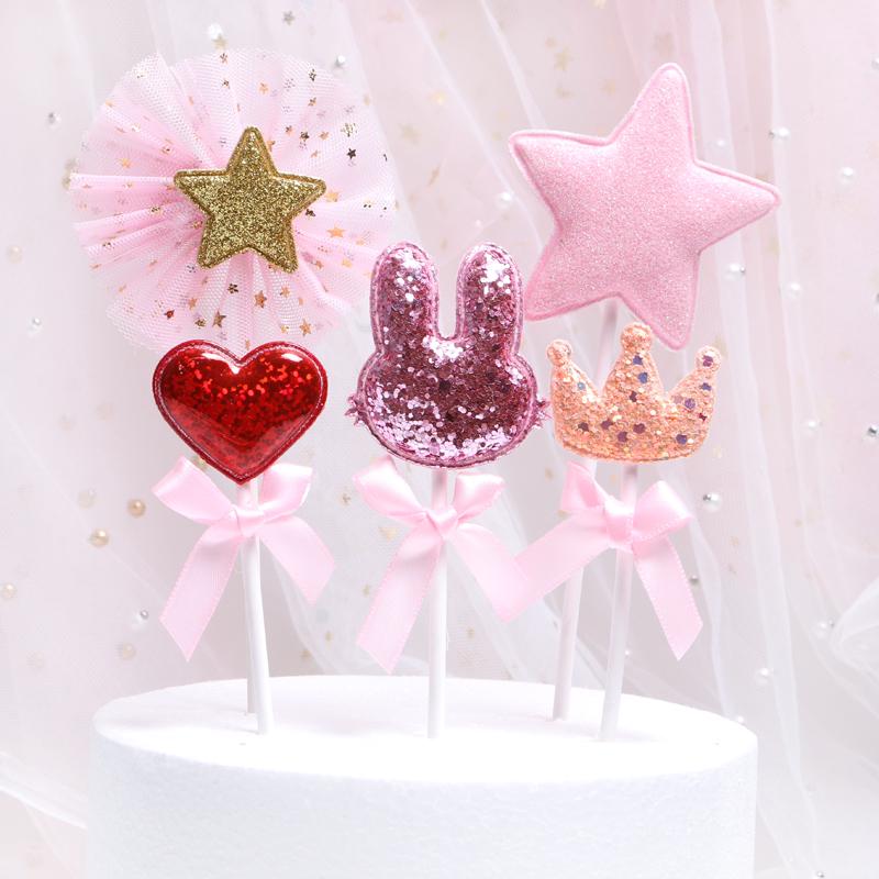 3D Cloud Cake Decorations: Dessert Flags & Fluffy Ball Inserts