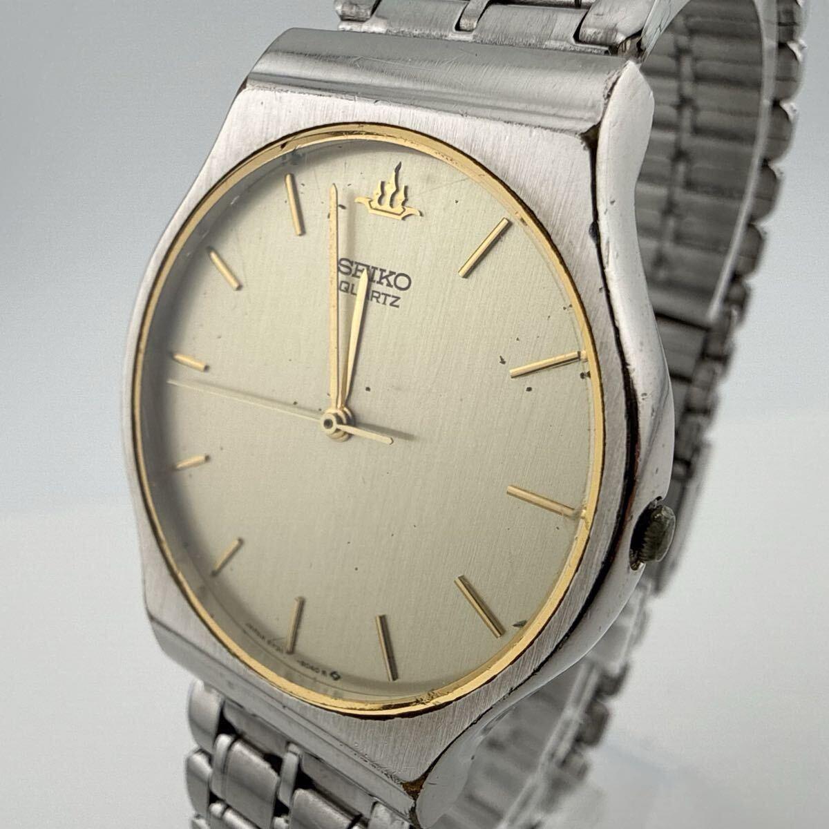 SEIKO 5Y31-8010 Seiko Men s Watch Quartz Working Item Battery Replaced Crown Deterioration [O413]