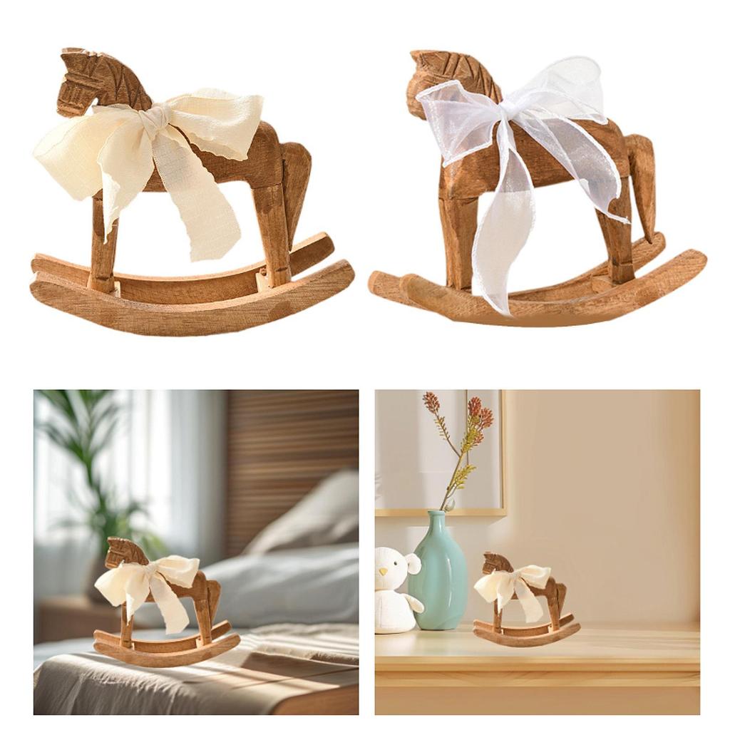 Wooden Horse Figurine Decorative Collection Creative Minimalist Housewarming
