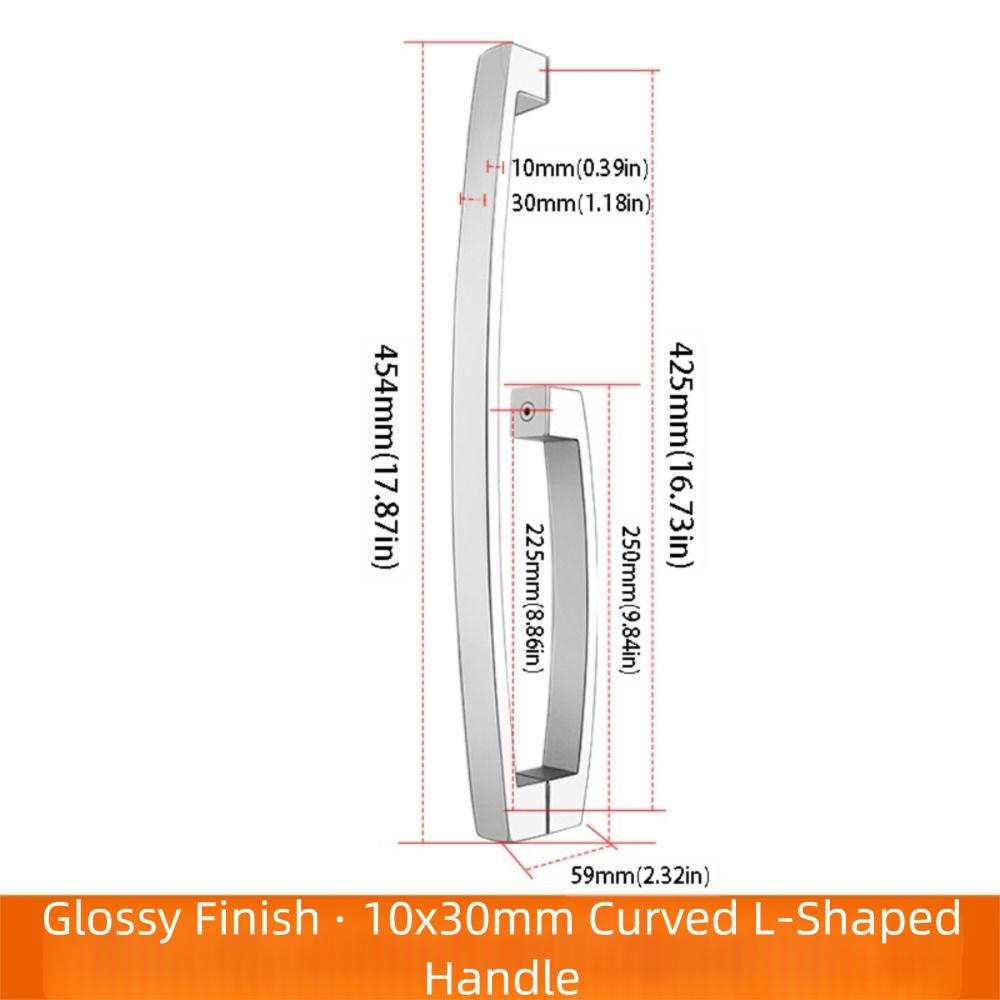 304 Stainless Steel Shower Room Handle Thickened Design Bright Black Finish Bathroom Handle High-End Atmosphere Copper Core